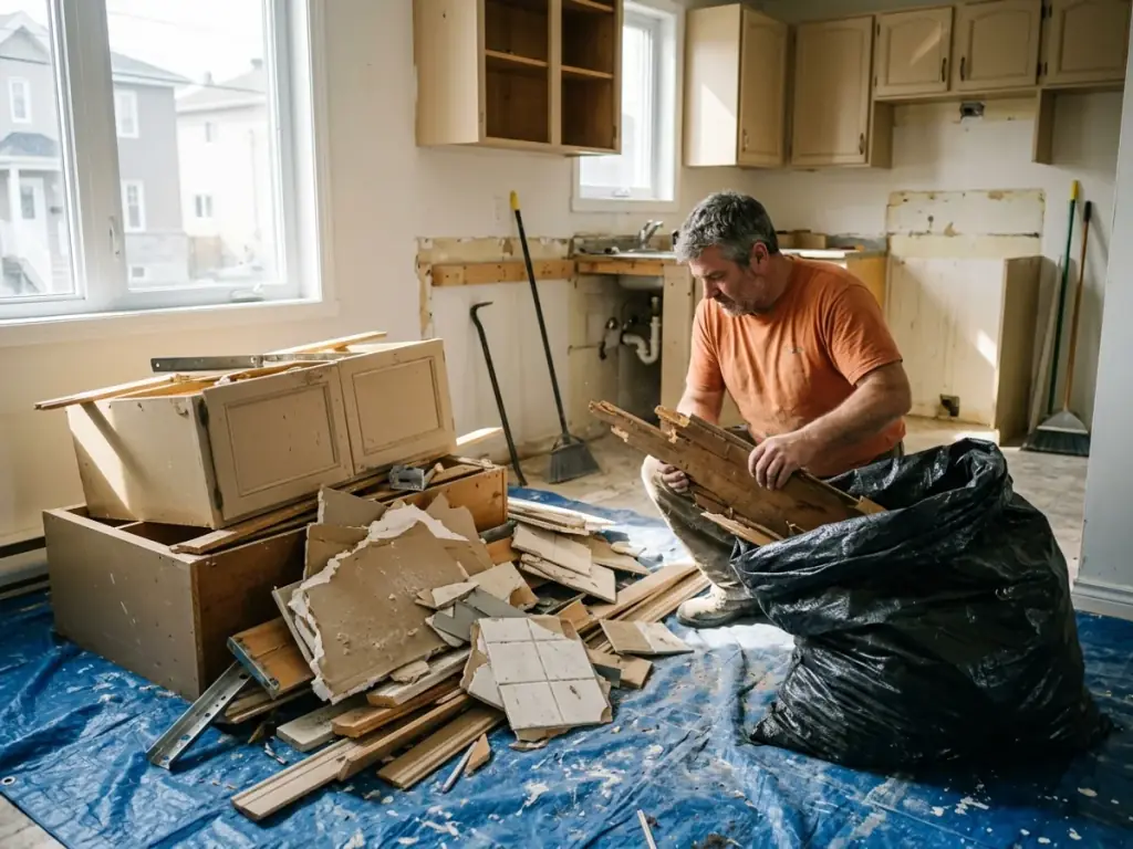 Débarras après rénovation à Québec